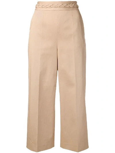 Shop Red Valentino Cropped Trousers - Brown