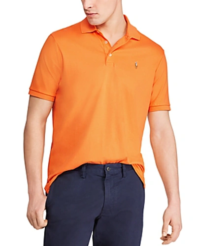 Shop Polo Ralph Lauren Interlock Custom Slim Fit Polo Shirt In Orange