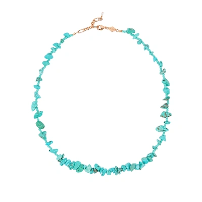 Shop Anni Lu Reef 18kt Gold-plated Turquoise Beaded Necklace