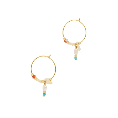 Shop Anni Lu Hanalei 18kt Gold-plated Hoop Earrings