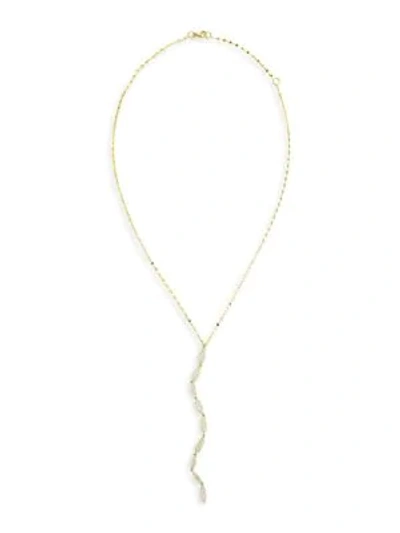 Shop Lana Jewelry Flawless 14k Yellow Gold & Diamond Oval Lariat Necklace
