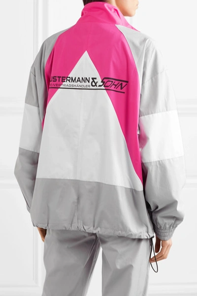 Shop Vetements Mustermann Color-block Cotton Track Jacket In Pink