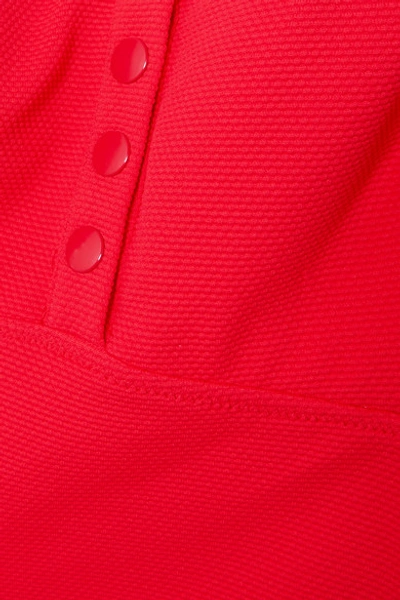 Shop Melissa Odabash Calabasas Stretch-piqué Swimsuit In Red