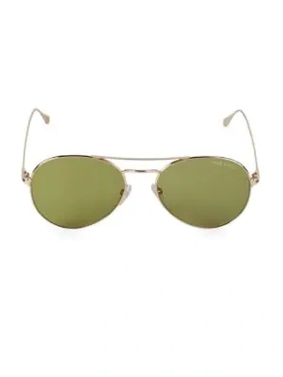 Shop Tom Ford 55mm Browline Aviator Sunglasses In Gold