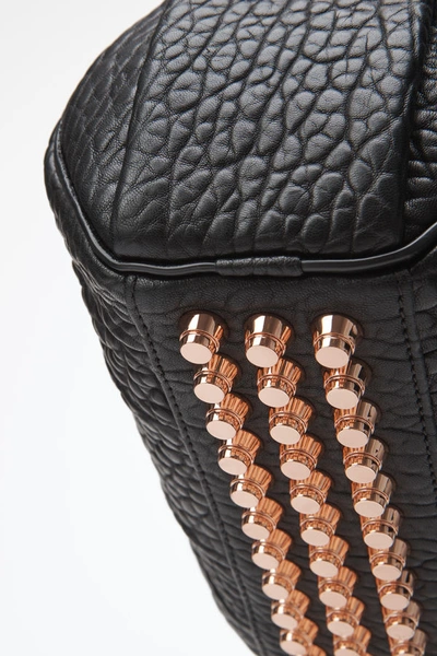 Shop Alexander Wang Rockie Mini With Rose Gold In Black