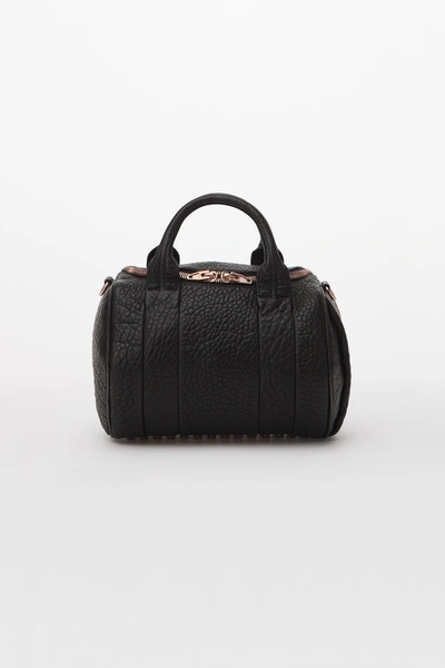 Shop Alexander Wang Rockie With Rose Gold In Black