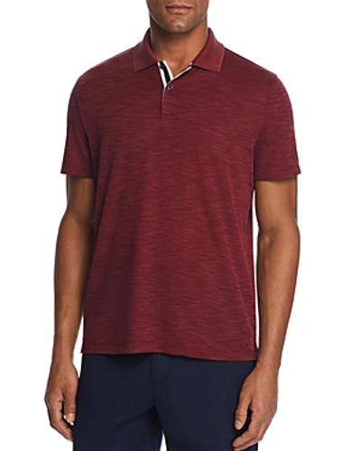 Shop Michael Kors Slub-knit Classic Fit Polo Shirt - 100% Exclusive In Chianti