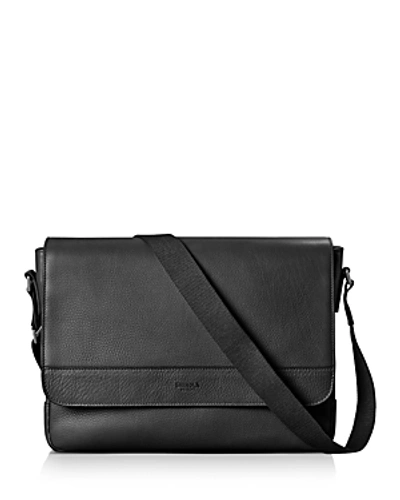 Shop Shinola Navigator Leather Slim Messenger Bag In Black