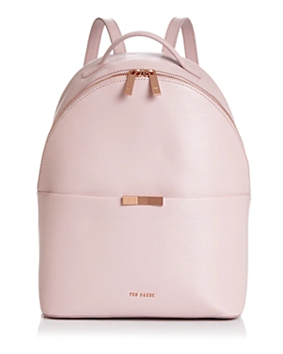 Ted Baker Jenyy Faceted Bow Leather Backpack - Pink In Light Pink | ModeSens