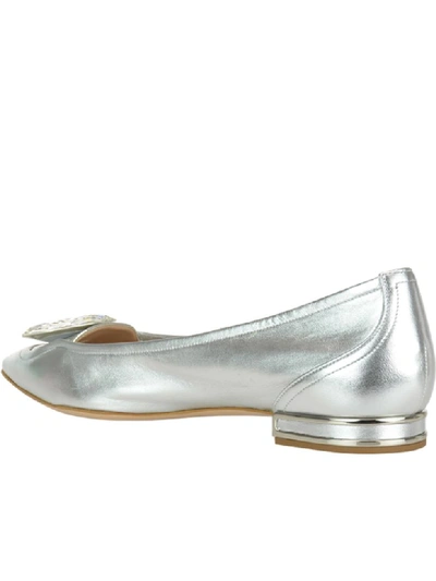 Shop Casadei Ballets In Silver