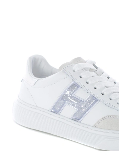 Shop Hogan Sneakers In Bianco/argento