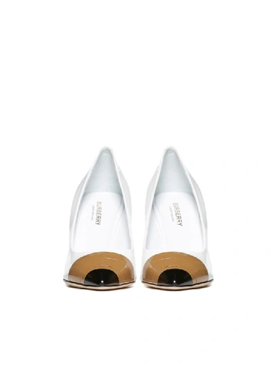 Shop Burberry High-heeled Shoe In Bianco Nocciola Nero
