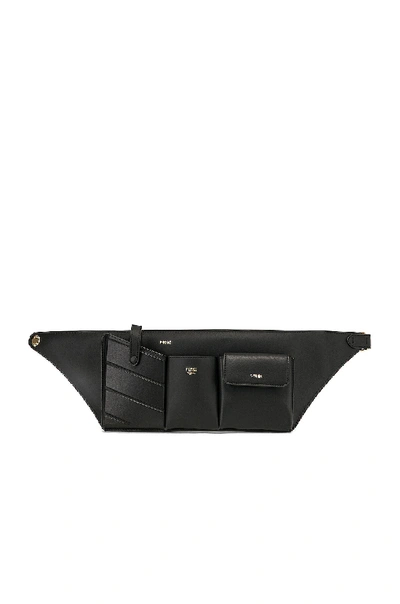 Shop Fendi Pocket Belt Bag In Black