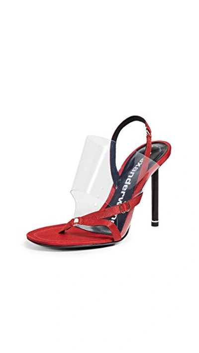 Shop Alexander Wang Kaia Sandals In Red