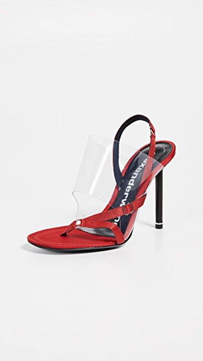 Shop Alexander Wang Kaia Sandals In Red