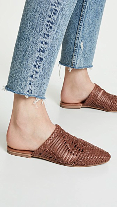 Shop Splendid Tucker Woven Mules In Rust