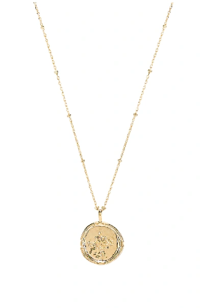 Shop Gorjana Compass Coin Necklace In Gold