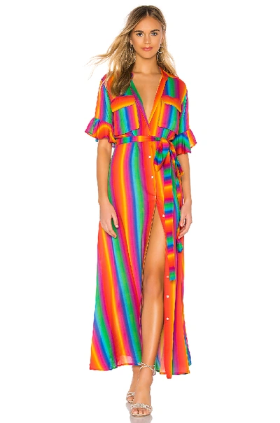 Shop All Things Mochi Leilani Dress In Rainbow