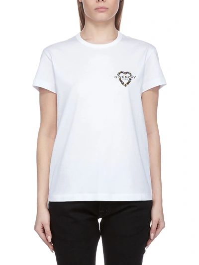 Shop Givenchy Short Sleeve T-shirt In Bianco