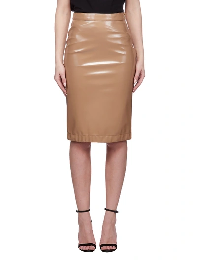 Shop Burberry Skirt In Beige