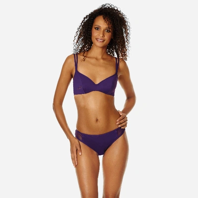 Shop Vilebrequin Women Swimwear - Women Bikini Top With Underwires Solid Net - Swimming Trunk - Fauste In Blue
