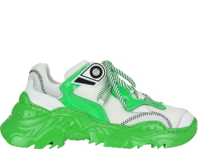 Shop N°21 Billy Sneakers In White/green