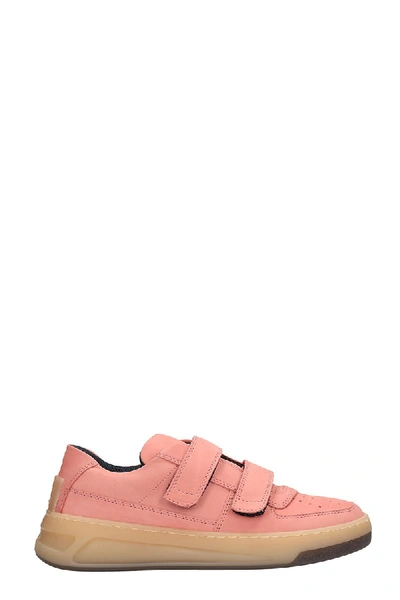 Shop Acne Studios Pink Leather Steffey Sneakers In Rose-pink
