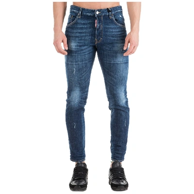 Shop Dsquared2 Jeans Denim Skater In Blu