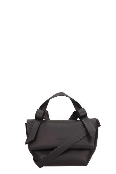 Shop Acne Studios Black Leather Musubi Milli Bag