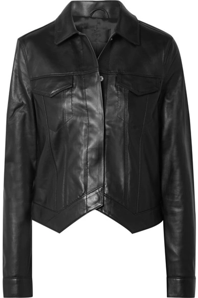 Shop Rta Leather Jacket In Black