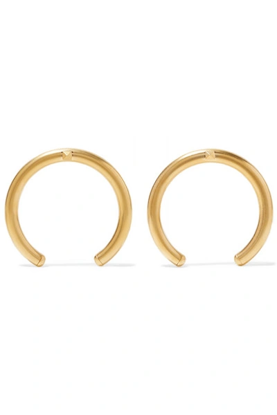 Shop Valentino Garavani The Rockstud Oversized Gold-tone Earrings