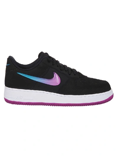 Shop Nike Air Force 1 Sneakers In Nero/viola