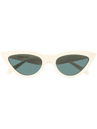 Shop Celine Cat Eye Sunglasses In Neutrals