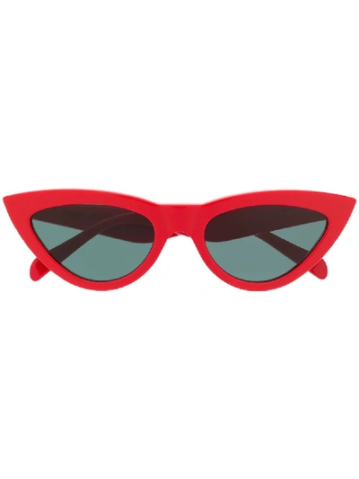 Shop Celine Cat Eye Sunglasses In Red