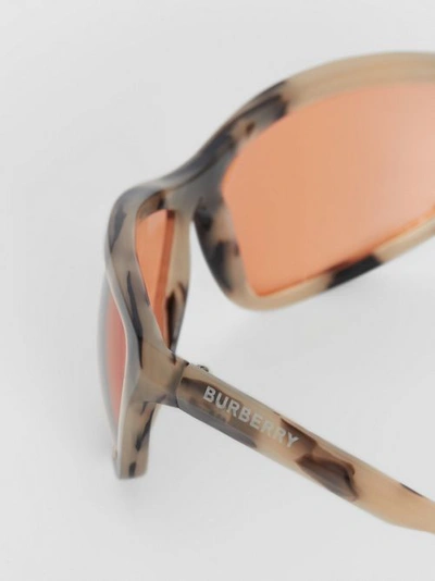 Shop Burberry Wrap Frame Sunglasses In Orange