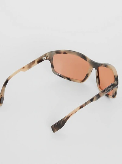Shop Burberry Wrap Frame Sunglasses In Orange