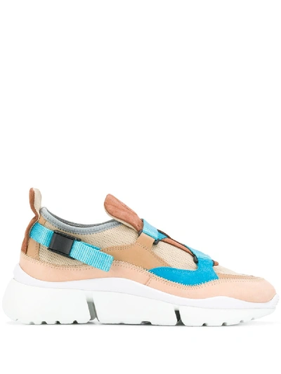 Shop Chloé 'sonnie' Sneakers - Nude In Neutrals