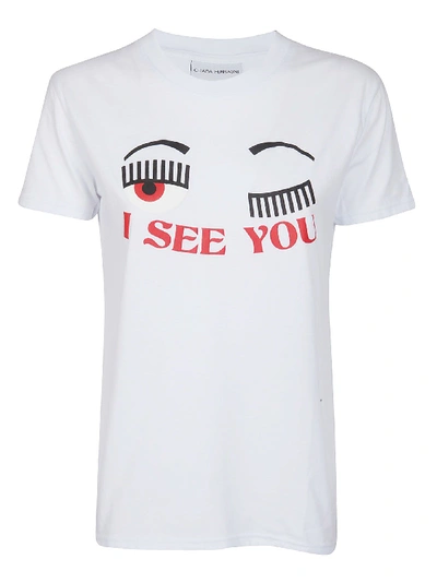 Shop Chiara Ferragni Short Sleeve T-shirt In White