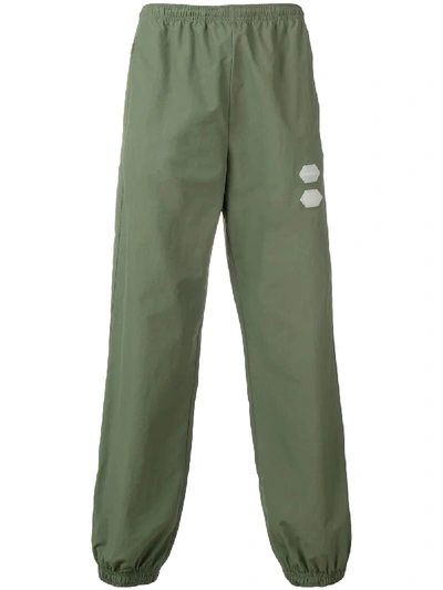 Shop Off-white Elasticated Trousers - Green