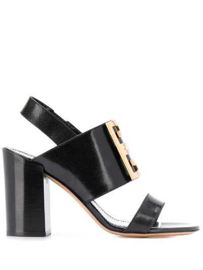 Shop Givenchy Logo Sandals - Black