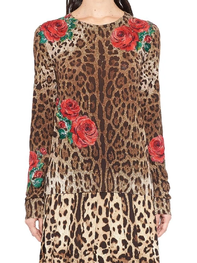 Shop Dolce & Gabbana Mixed Print Cardigan In Multi
