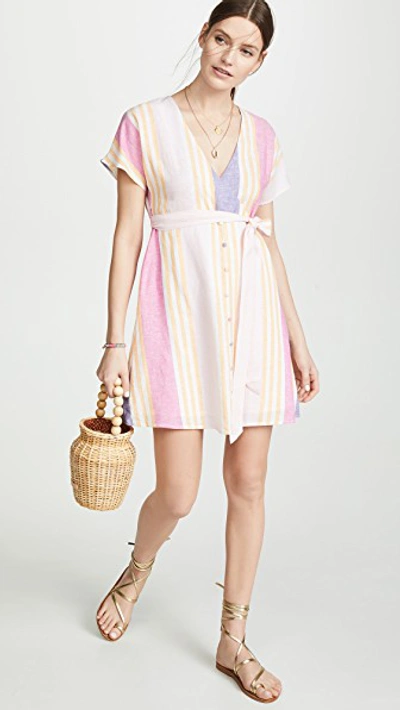 Shop Line & Dot Kairi Dress In Flamingo