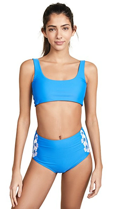 Shop All Things Mochi Lilly Two Piece Bikini Set In Blue