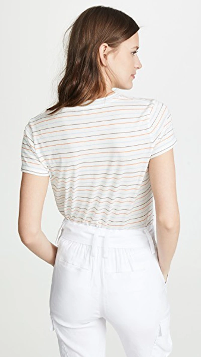 Shop Vince Multi Stripe Essential Crew Tee