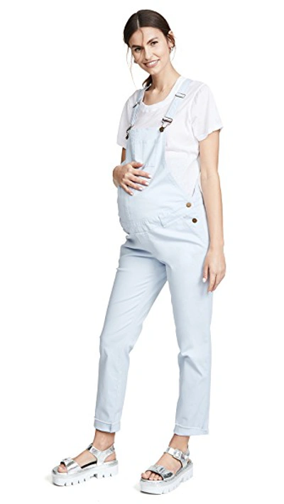 Shop Hatch The Twill Overalls In Porcelein