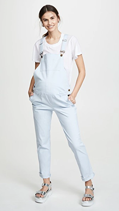 Shop Hatch The Twill Overalls In Porcelein