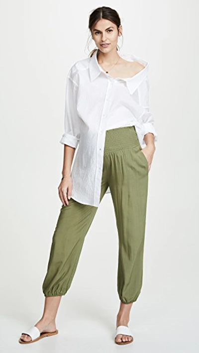 Shop Hatch The Weekend Pants In Moss