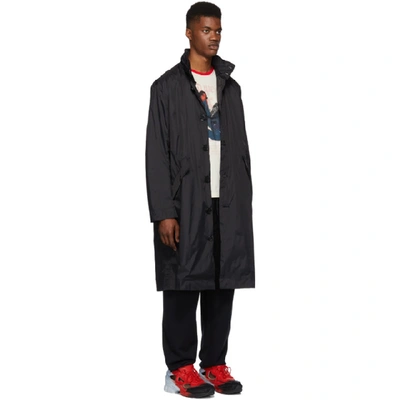 Shop Opening Ceremony Black Hooded Trench Coat In Black0001
