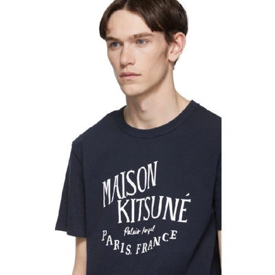 Shop Maison Kitsuné Maison Kitsune Navy Palais Royal T-shirt