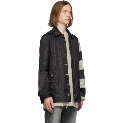 Shop Rick Owens Black Snapfront Jacket In 96108 Black